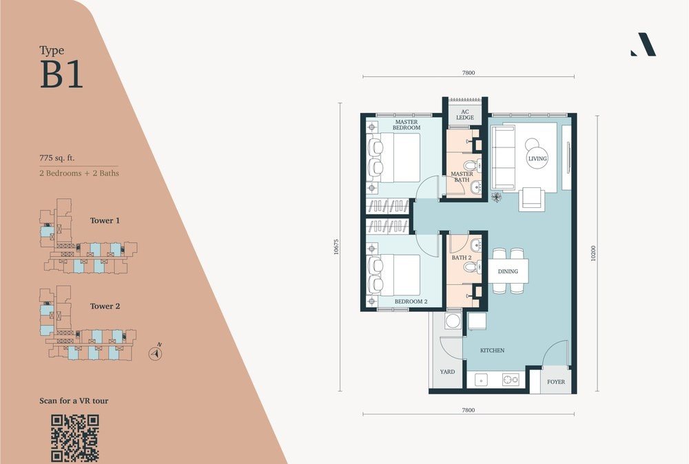 Type B1 floor plan