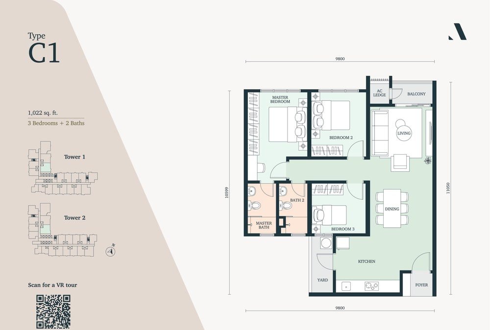 Type C1 floor plan